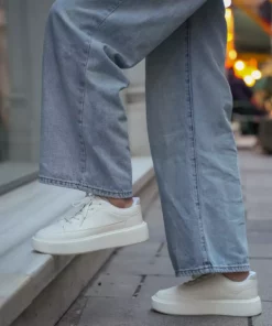 کفش ورزشی زنانه با کفی ضخیم مدل دومن سفید برند Marjin - 796150314