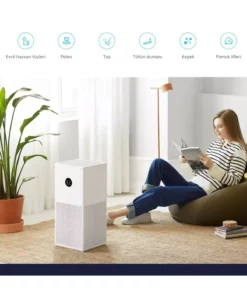 هوا پاک کن ضد آلرژی هوشمند مناسب برای 48 متر مربع با لامپدری هدیه به رنگ سفید برند Xiaomi - 835593465
