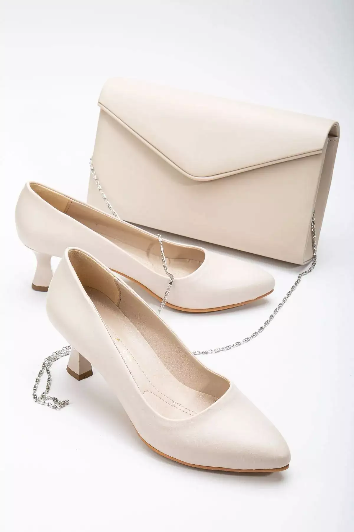 ست کیف و کفش زنانه با پاشنه 5 سانتیمتره و با طراحی استiletto برند licassia - 885031571