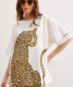 تی‌شرت زنانه کرم با طرح چاپی پیش و پشت، ۲ لایه، آستین بلند، اندازه بزرگ، یونی‌سکس، کد TSH-19000696 برند Olalook - 887573948