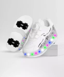 کفش ورزشی راحت سفید با چرخ دار و چراغ دار برای کودکان، مدل نیلس برند ROCKY SPORT - 941233835