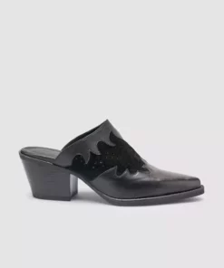 صندل زنانه کعب دار مشکی از چرم طبیعی 100% برند Cabani - 929887330