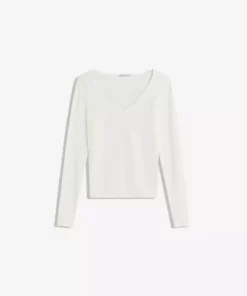 تی‌شرت آستین بلند یقه V برند Bershka - 967955235