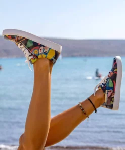 کتانی رنگارنگ زنانه از جنس چرم گیاهی - آیا به رنگ نیاز دارید؟ طراحی برند Dogo - 682352699