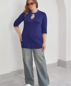 54146 تی‌شرت با جزئیات فیلونل برند Büyük Moda - 900280223