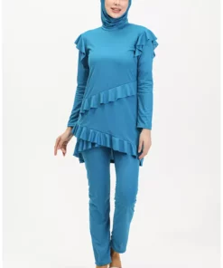 ماهی پوشش دار آستین بلند فرفری 2208-03 رنگ پتروئل برند sefamerve - 840457855