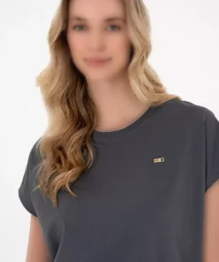 تی‌شرت یقه گرد زنانه رنگ آنتراسیت 50305720-VR006 برند U.S. Polo Assn. - 934220411