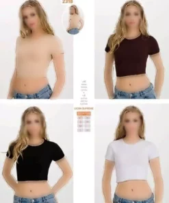 محصول: بلوز نیمه آستین کرپ لیدکوی 2318 برند İlke - 937616359