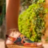 صندل زنانه چرم گیاهی چند رنگ با کفی ضخیم - طراحی بلومینگ داگ برند Dogo - 817176625