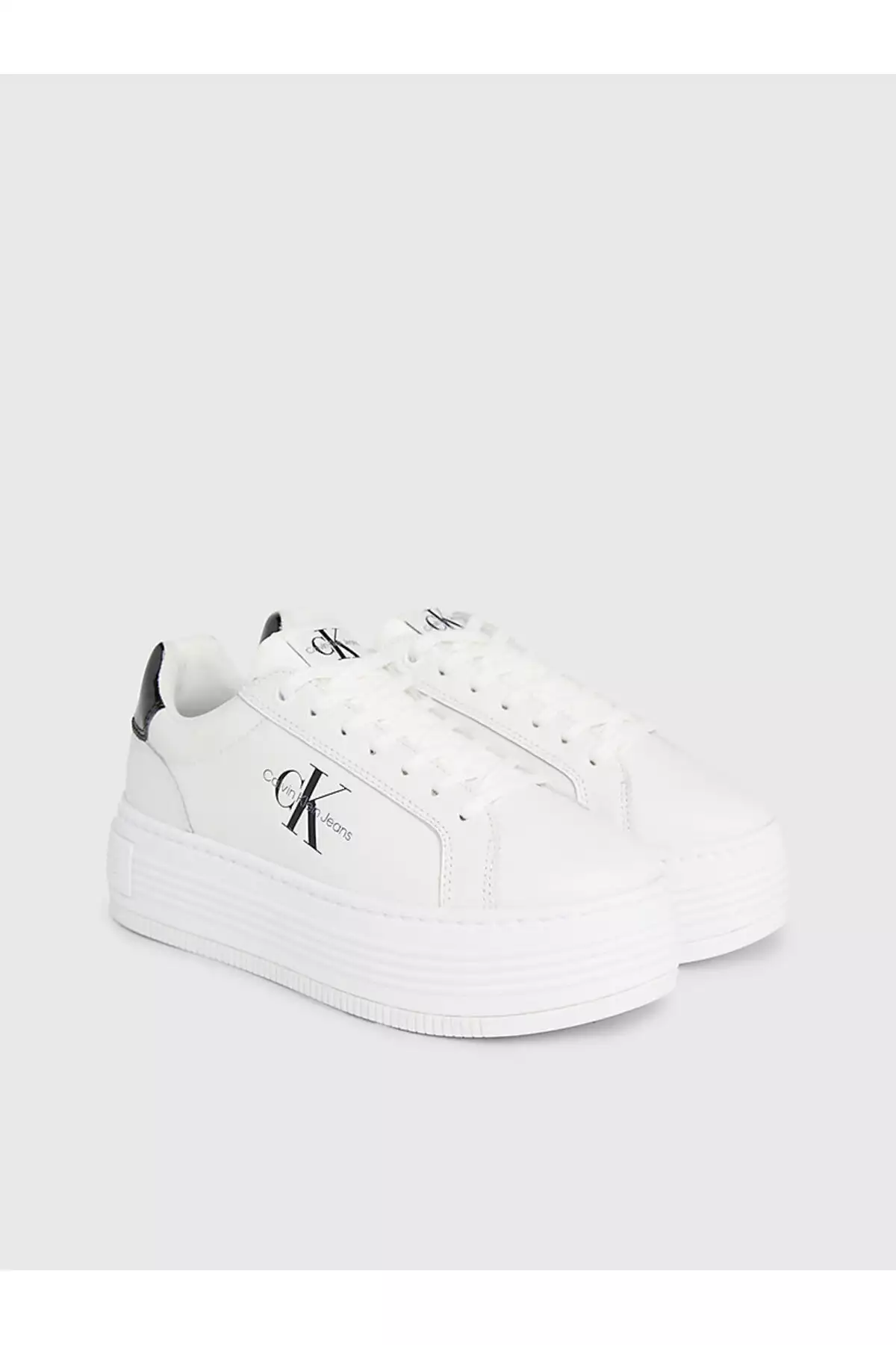 کفش پلتفرمBold با بندهای مشکی و جنس چرم مصنوعی متالیک برند Calvin Klein - 809012170