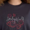 تی‌شirt کوتاه آستین، گشاد و سایز بزرگ با یقه گرد و طرح چاپی در قسمت پشت از برند Smileyworld مدل D9139ax25sm برند Defacto - 894314905