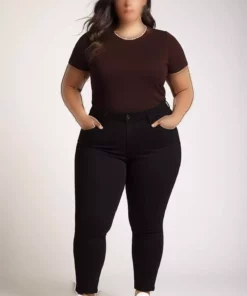 تی‌شرت کوتاه آستین‌دار ساده با یقه گرد و برش باریک کد C0097AX25SP برند Defacto - 890880438