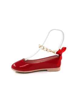 بابت روزانه دخترانه با جزئیات پاپیون و کفی ارتوپدی با طراحی مرواریدی برند Pabuçland - 822494847