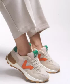 کفش ورزشی زنانه رزا توره 001210 بژ نارنجی برند Riccon - 802592359