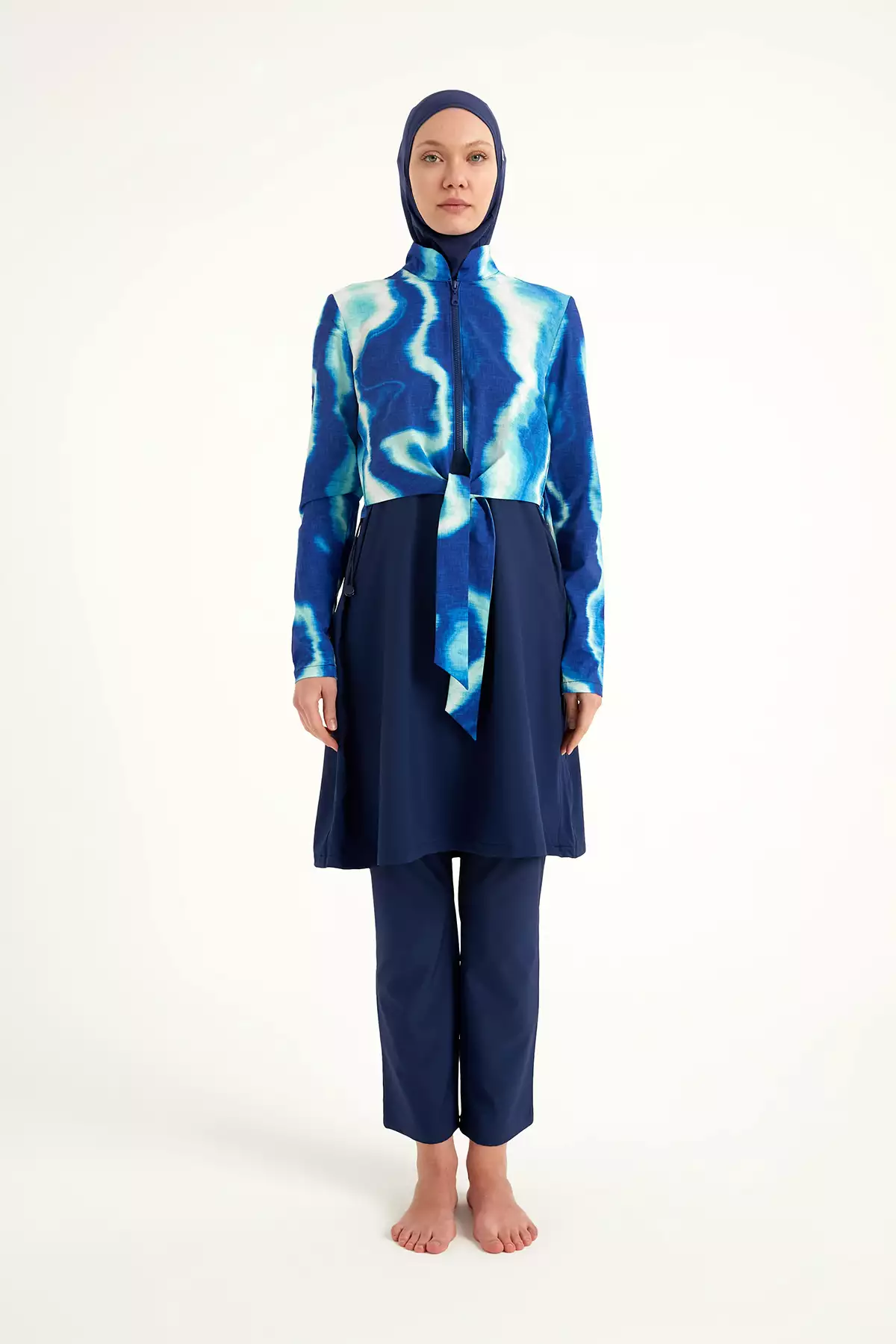 ماهیگیری تمام پوشیده لاکیور با طراحی نیمه زیپ M2530-2 برند Marina - 945403591