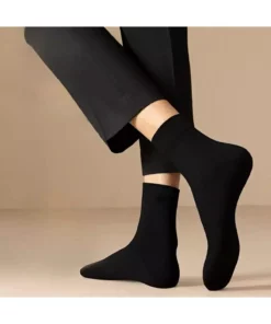 ست 10 عددی جوراب مچ دار سیاه، ضد تعریق، بدون بو، مناسب برای همه، نخی و روزمره با راحتی خنک برند Genel Markalar - 864484143