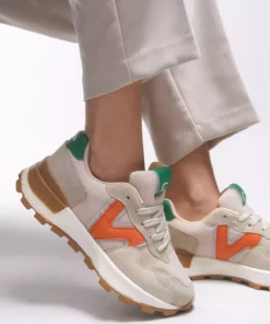 کفش ورزشی زنانه رزا توره 001210 بژ نارنجی برند Riccon - 802592359