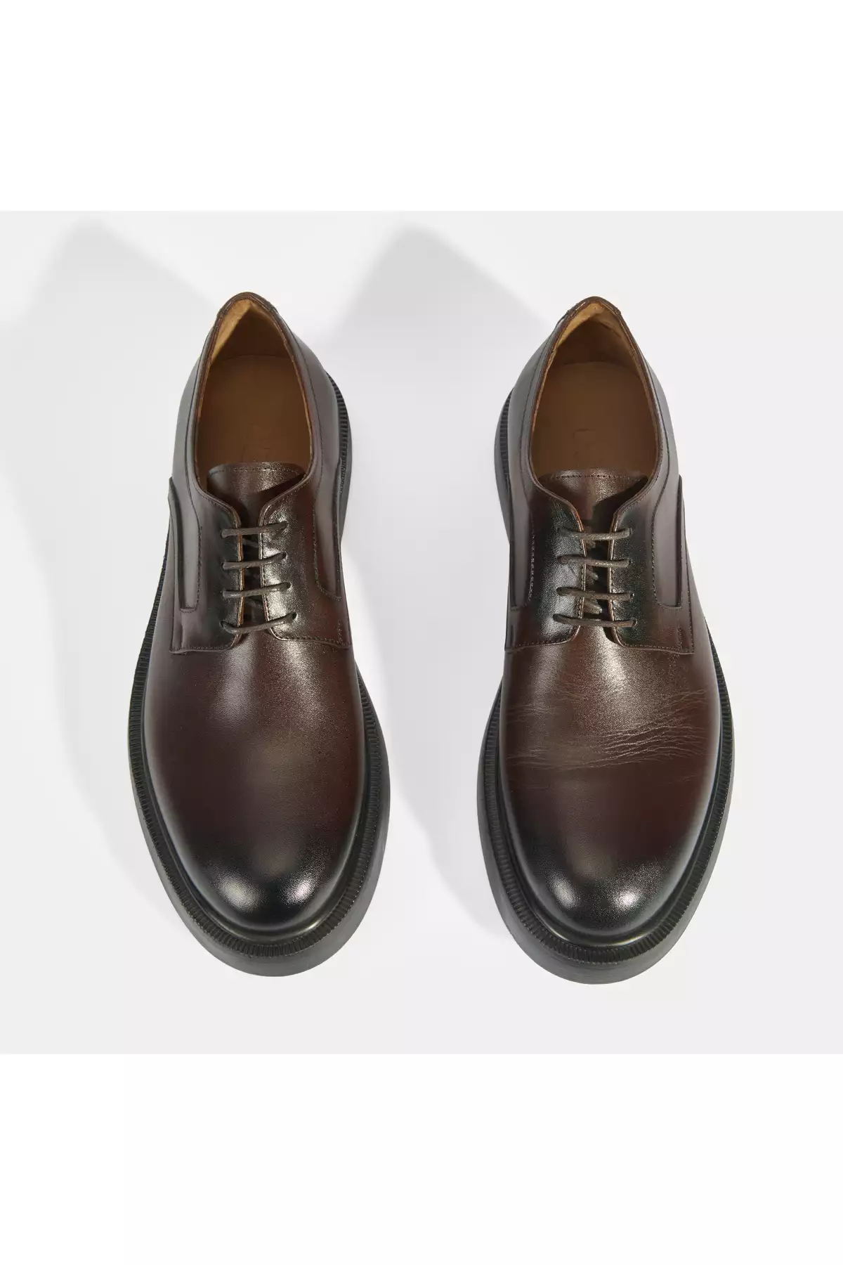 کفش کلاسیک مردانه چرم قهوهای پردیتا با بند برند Desa - 917542762