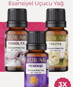 روغن معطر مانویا، بنفشه و فریزیا - روغن بخور برای تصفیه هوا و مرطوب کننده - معطر 3x برند AURAN - 600244227