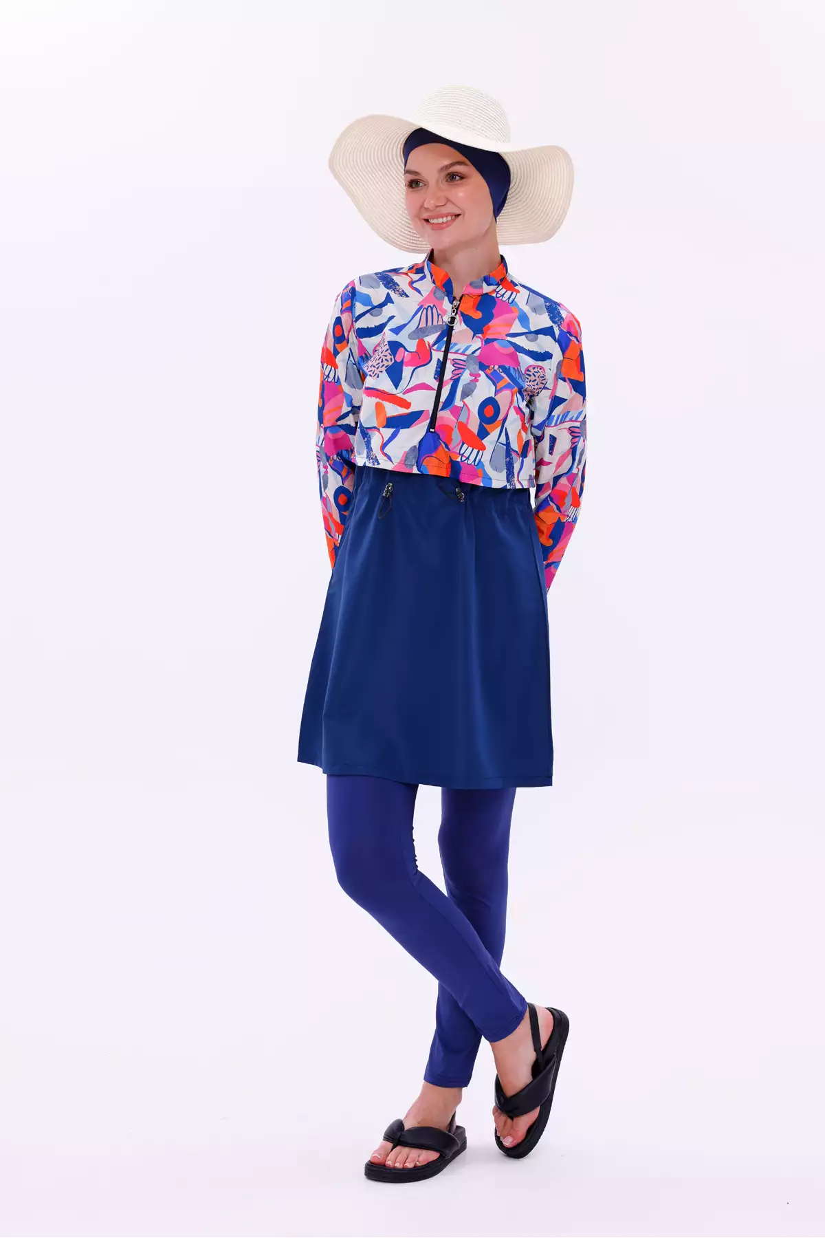 مایو تسلط با پاراشوت ضد آب و شلوار تایت، دو عدد کلاه بانیه دار برند medipek - 946481538