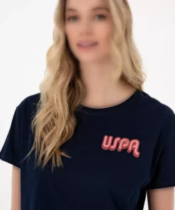 تیشرت یقه گرد زنانه رنگ سرمه‌ای 50311694-VR033 برند U.S. Polo Assn. - 930864530