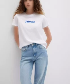 تیشرت سفید چاپدار با برش معمولی 1612242-620 برند Mavi - 799405401