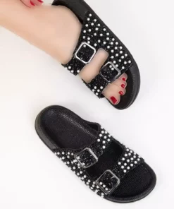 دمپایی زنانه مشکی 20627 برند SOHO - 932978506