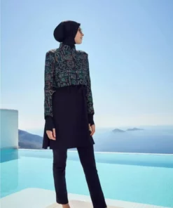 مایو کامل تندیشی با طرح تم تعطیلات و دارای جلیقه برند Haşema - 101096879