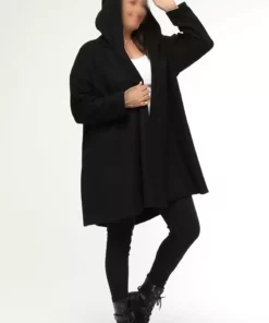 کاپشن پشمی کلاهدار سایز بزرگ برند Curvy Trend - 767146770