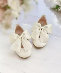 کفش روباز شیک و ortopedik کرم رنگ با پاپیون برای دختر بچه ها برند PATİK BEBE - 838980766