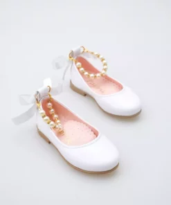 پاپوش بچگانه مرواریدی با رنگ سفید براق برند Pabrik - 904814462