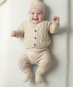 ست لباس نوزاد 5 تکه برای دختران و پسران با طراحی بافتنی برند Çocuksan Baby&Kids Wear - 767831762