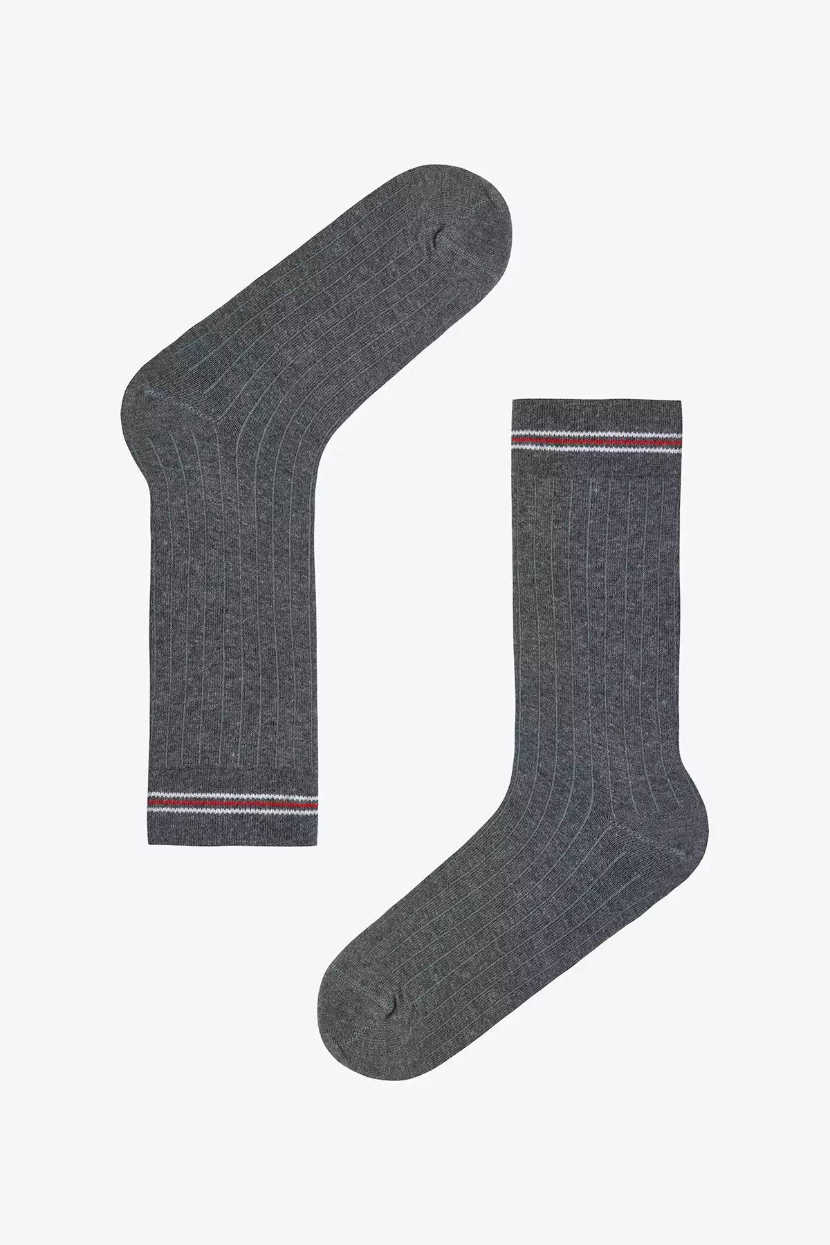 جوراب مچدار سهتایی خطدار خاکستری مردانه چندرنگ برند Penti - 976302453