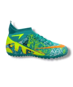 کفش ورزشی چمن مصنوعی مدل جدید با طراحی فیروزه‌ای و زرد برند Güneş - 945130433