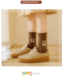 5 جفت جوراب زنانه با طراحی تدی مناسب زمستان (جذب گرما) برند Color Socks - 983905225