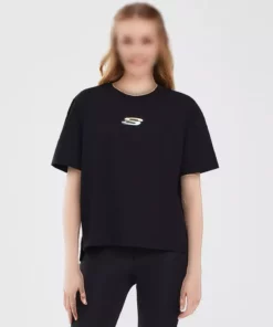 تی‌شرت گرافیکی با آستین کوتاه زنانه S241011 رنگ سیاه برند Skechers - 809627127