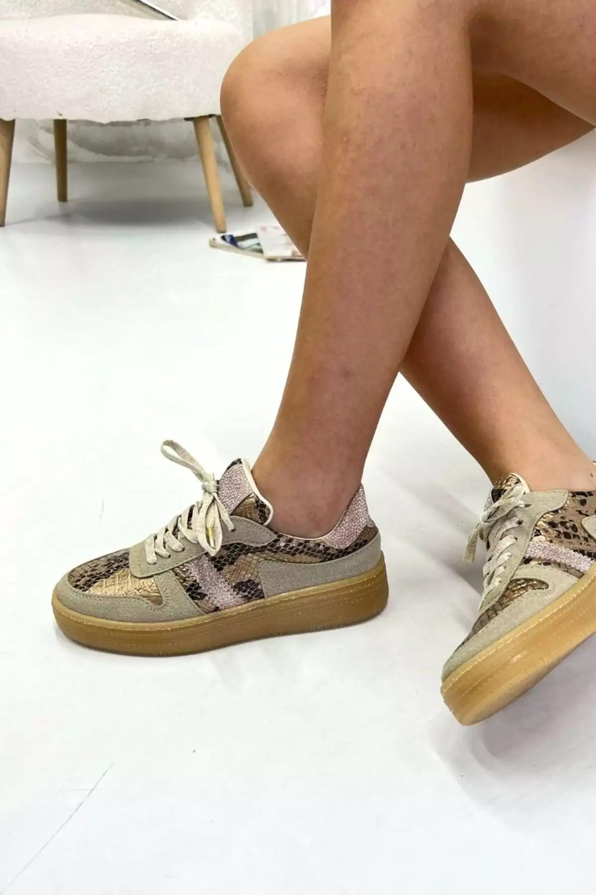 کفش ورزشی زنانه بژ مدل DS067 برند inizio - 922081752