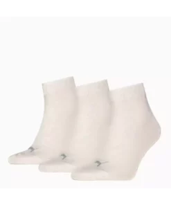 جوراب ساده سه‌تایی ربعی یکنواخت بژ زنانه-مردانه برند Puma - 976717948