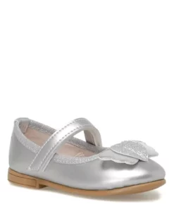 کفش بامزه دخترانه مدل گلیمی نقرهای 620151 برند Polaris - 696758377