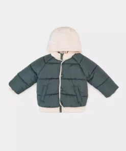 پالتوی ضخیم آبی ضد آب با جیبهای چند رنگ برای نوزاد پسربچه برند Defacto - 990102169