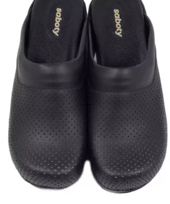 کفش مخصوص زنانه ایر مکس سیاه چرم طبیعی صندل ارتوپدیک برند Saboty - 1037933299