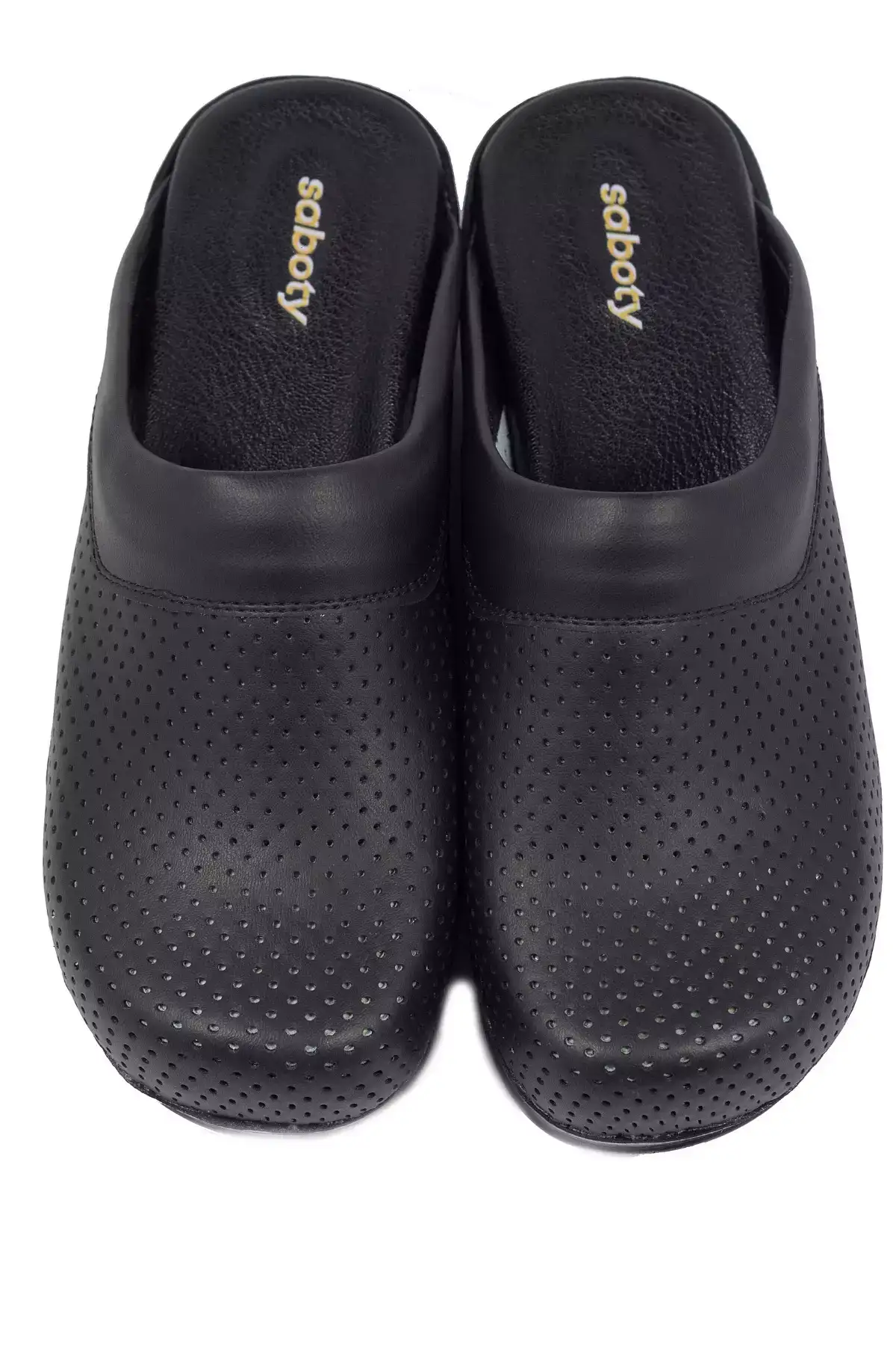 کفش مخصوص زنانه ایر مکس سیاه چرم طبیعی صندل ارتوپدیک برند Saboty - 1037933299