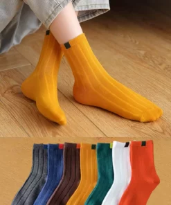 جوراب ۷ جفتی مردانه-زنانه رنگی فیتیله‌ای بلند برند BGK - 777647138