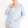 کت بزرگ زنانه با یک دکمه و بدون آستر و دارای جیب برند Şans - 835282522