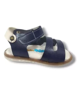 سندل پسرانه شirinbebe 1548-20 با دوخت آناتومیک و بند چسبی در رنگ آبی تیره، سایز 21-25 برند ŞİRİNGENÇ - 944802016