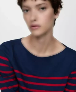 تی‌شرت یقه قایقی راه‌راه برند MANGO - 847340953