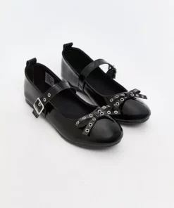 کفش دخترانه مدل لژدار چرم نما LCW STEPS برند LC Waikiki - 1029497666