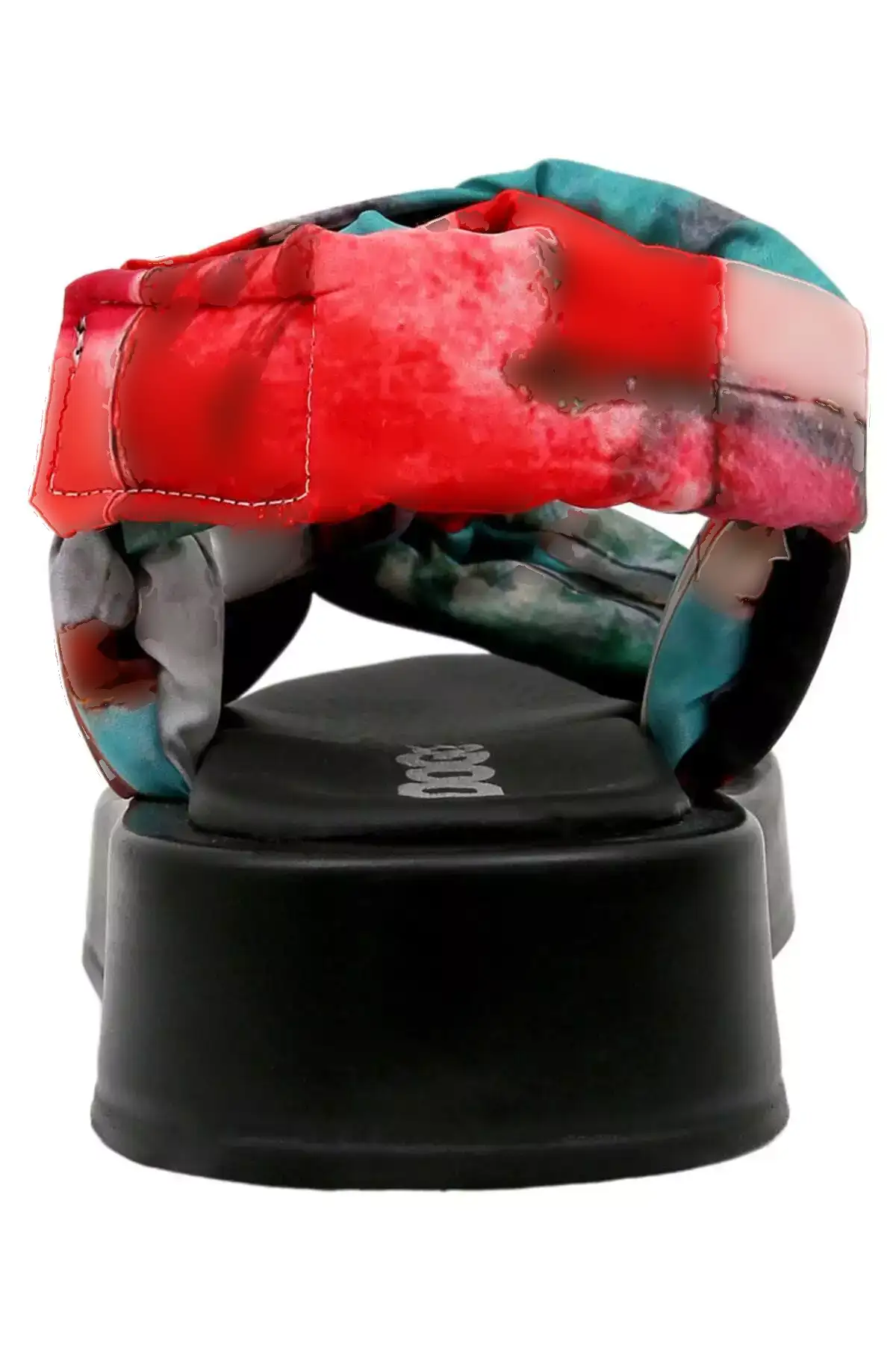 سندل زنانه وگان با کفی ضخیم و طرح چندرنگ - طراحی علف و دریا برند Dogo - 738417082