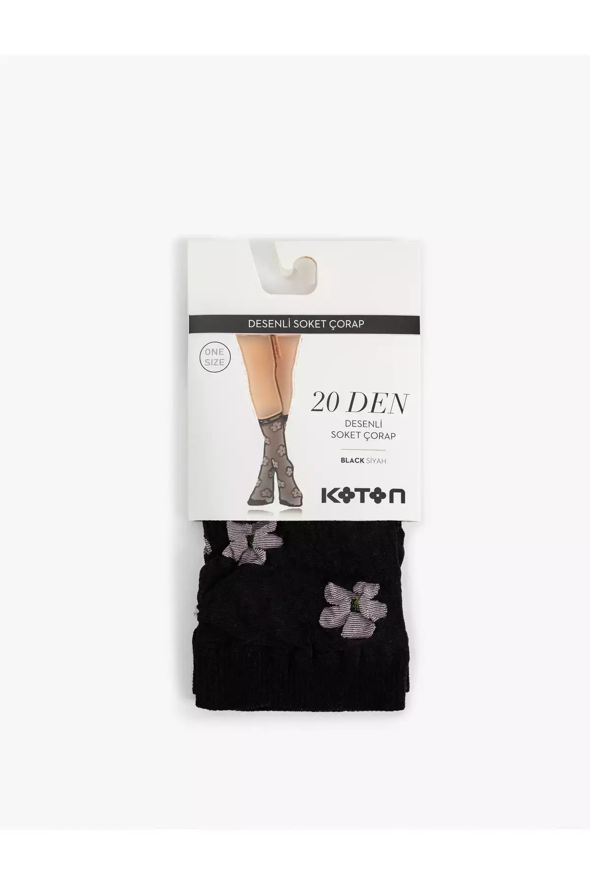 جوراب توری با الگوی گل برند Koton - 855280025