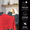 میز پوش قرمز رنگ با بافت مخملی برند FAVOLLİ - 364468234